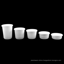 Deli container disposable 16oz white singal wall  plastic cheap high quality No curling  container